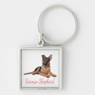 Love German Shepherd Puppy Dog Keychain