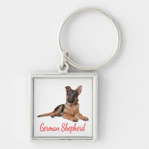 Love German Shepherd Puppy Dog Keychain