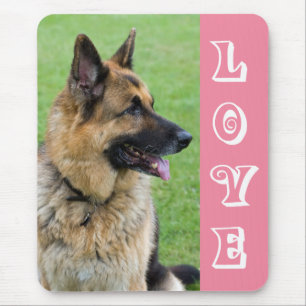 Love German Shepherd Puppy Dog Mousepad