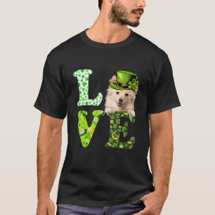 Love German Spitz St. Patrick's Day Shamrock Irish T-Shirt