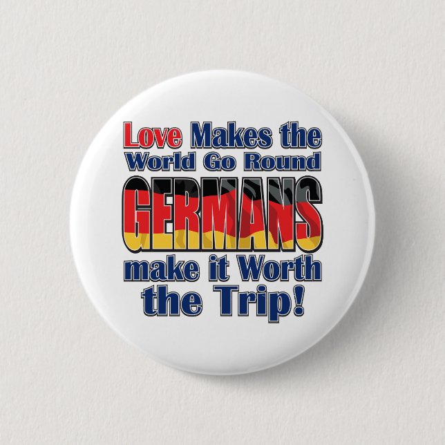 Love-Germans 6 Cm Round Badge (Front)