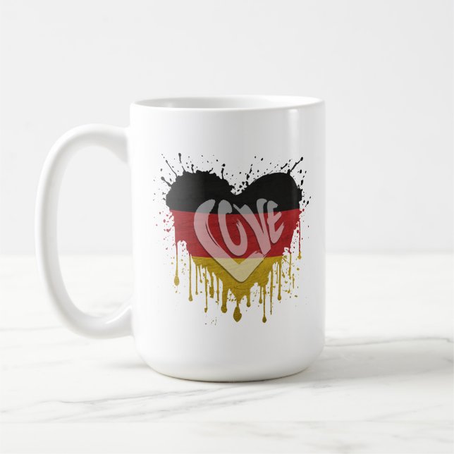 Love Germany Flag Coffee Mug (Left)
