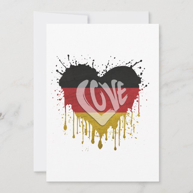 Love Germany Flag Invitation (Front)