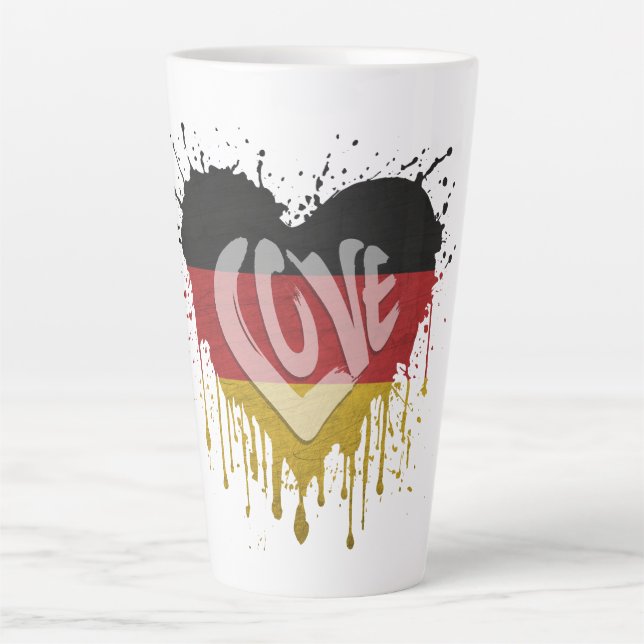 Love Germany Flag Latte Mug (Front)