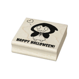 Love Ghost happy Halloween Rubber Stamp