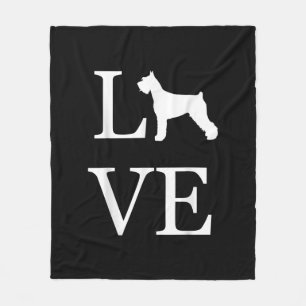 love giant schnauzer silhouette dog lover pet owne fleece blanket