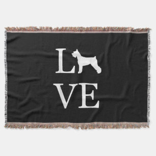 love giant schnauzer silhouette dog lover pet owne throw blanket