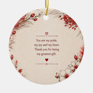 LOVE GIFT FOR DAUGHTER'S DAY CERAMIC ORNAMENT