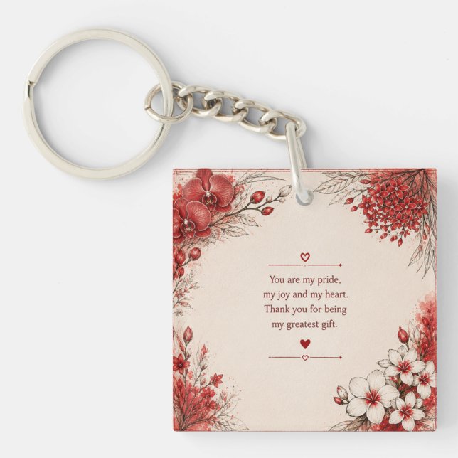 LOVE GIFT FOR DAUGHTER'S DAY  KEY RING (Front)