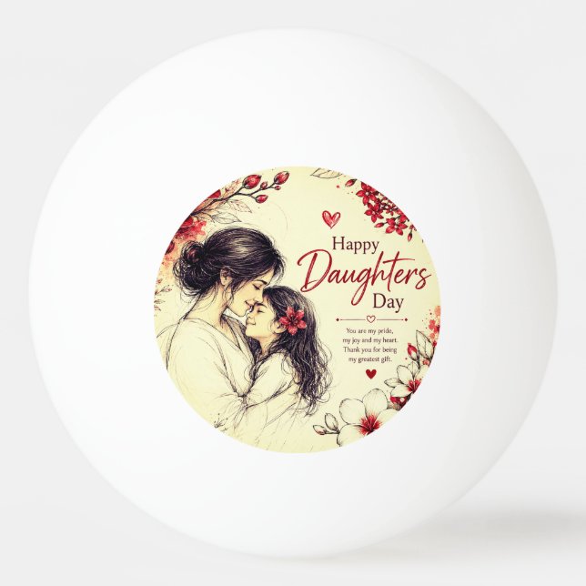 LOVE GIFT FOR DAUGHTER'S DAY  PING PONG BALL (Front)