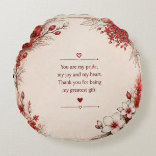 LOVE GIFT FOR DAUGHTER'S DAY ROUND CUSHION