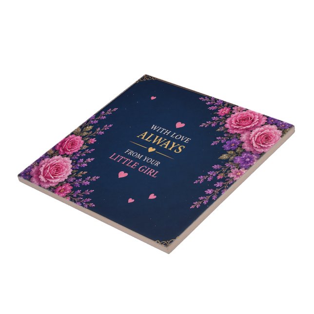 LOVE GIFT FOR FATHER'S DAY  CERAMIC TILE (Side)