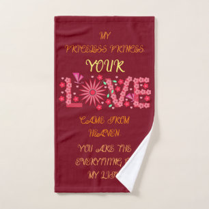 LOVE GIFT FOR GIRLFRIEND, WIFE, DAUGHTER, SISTER, HAND TOWEL