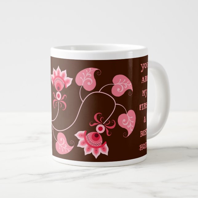 LOVE GIFT FOR GIRLFRIEND, WIFE, HUSBAND LARGE COFFEE MUG (Front Right)