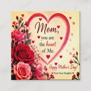 LOVE GIFT FOR MOTHER'S DAY  ENCLOSURE CARD