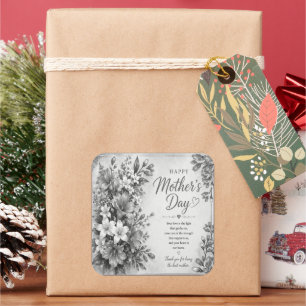 LOVE GIFT FOR MOTHER'S DAY SQUARE STICKER