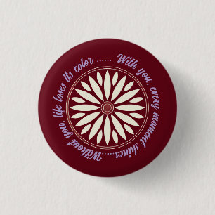 LOVE GIFT HUSBAND WIFE GIRLFRIEND BOYFRIEND FRIEND 3 CM ROUND BADGE