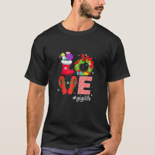 Love Gigilife Flips Flops Candy Socks Snow Christm T-Shirt