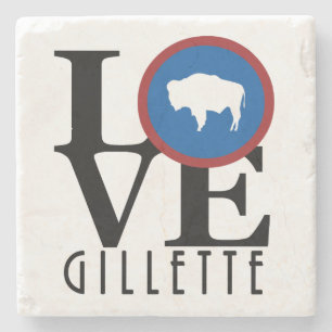 LOVE Gillette Wyoming Stone Coaster