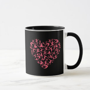 Love Girls Gymnastics - Silhouette Heart Mug