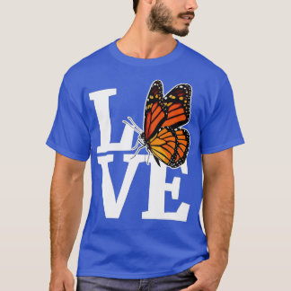 LOVE  Girls Monarch Butterfly  Milkweed Butterflie T-Shirt
