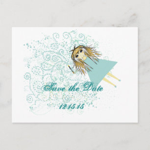 Love gives us a Fairy Tale Wedding Announcement Postcard