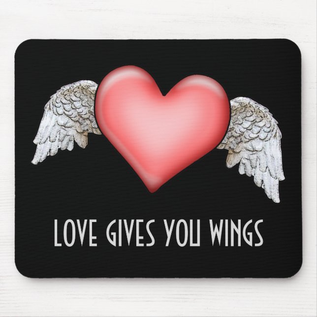 Love gives you Wings Mouse Pad (Front)