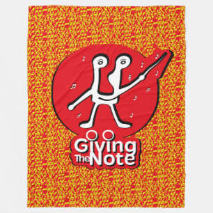 LOVE GIVING THE MUSICAL NOTE BY MASANSER FLEECE BLANKET