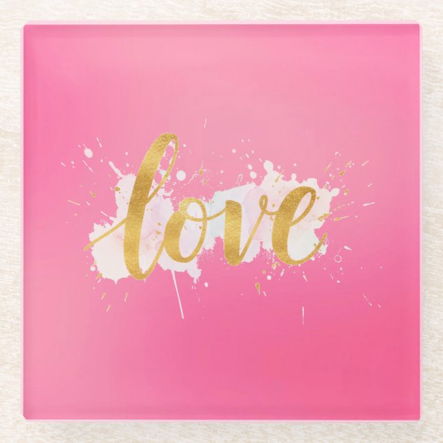 Love Glass Coaster (Front)
