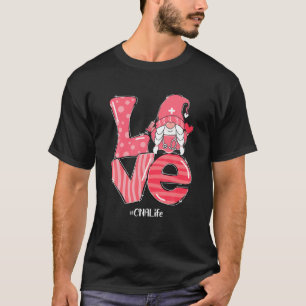 Love Gnome CNA Life Nurse Funny Valentines Day Mat T-Shirt