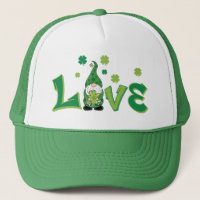 Love Gnome Green Shamrocks St. Patrick's Day