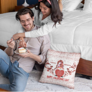 Love Gnome Happy Valentines Day Cushion