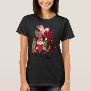 Love Gnome Teacher Squad Happy Valentine Gnome Tea T-Shirt