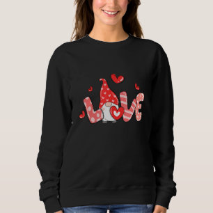 Love Gnome Valentine Day Love Heart Matching Coupl Sweatshirt