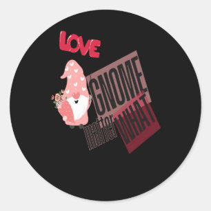 Love Gnome What Gnome With Flowers Balloon Sticker