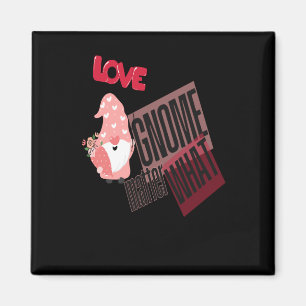 Love Gnome What Gnome With Flowers Balloon Sticker Magnet