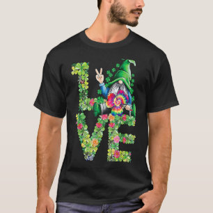 LOVE Gnomes Irish Shamrock St Patrick's Day T-Shirt