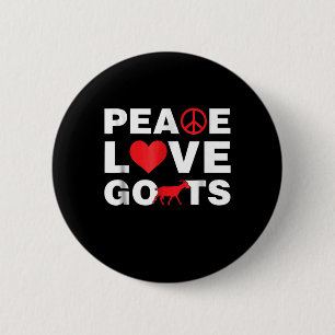Love Goat Peace Goat 6 Cm Round Badge