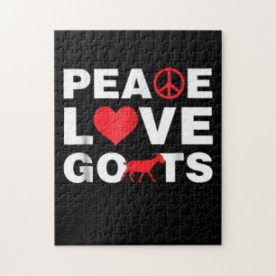 Love Goat Peace Goat Jigsaw Puzzle