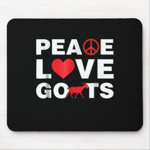 Love Goat Peace Goat Mouse Pad