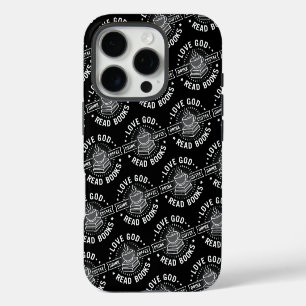Love God Drink Coffee Read Books Lovers Vintage iPhone 16 Pro Case
