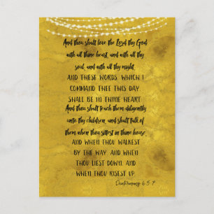 Love God KJV Bible Verses Postcard