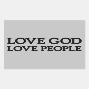 LOVE GOD - LOVE PEOPLE - Christian Stickers