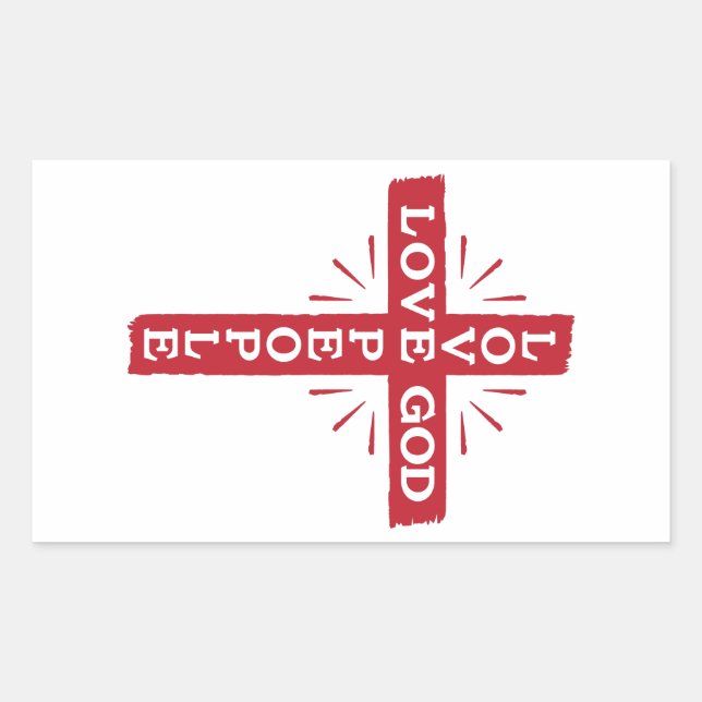 LOVE GOD - LOVE PEOPLE - CHRISTIAN Stickers (Front)
