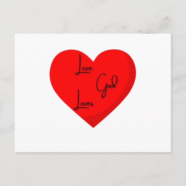 Love God Loves Postcard (Front)