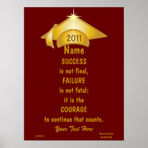 Love Golden Courage For Success Poster -Cust.