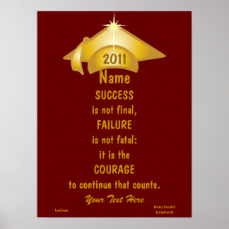 Love Golden Courage For Success Poster -Cust.