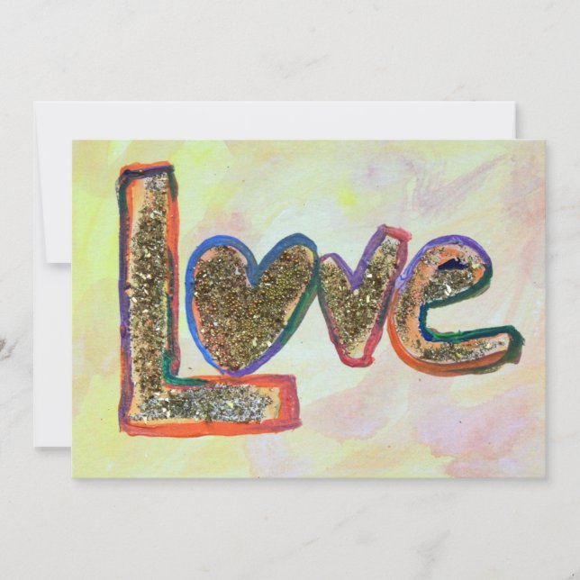 Love Golden Pastels Invitations or Announcements (Front)