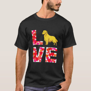 Love Golden Retriever Dog Design T-Shirt