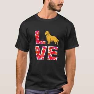 Love Golden Retriever Dog For The Master And Femal T-Shirt
